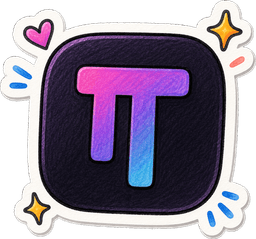 Oh My Pi · Hand-drawn logo sticker